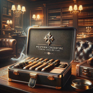 Élégance en Déplacement : Le Porte-Cigare Premium "Western Crossfire"