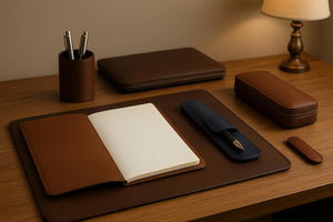 Accessoires de bureau haut de gamme pour un espace de travail sophistiqué