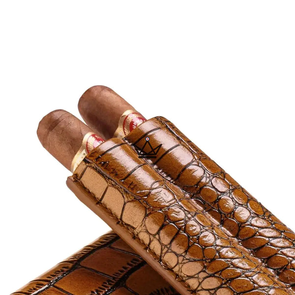 Etui 2 cigares en cuir - Dual Cortez -  - etui cigare - Cadeau, Noël, Anniversaire, Original - Atelier Atypique