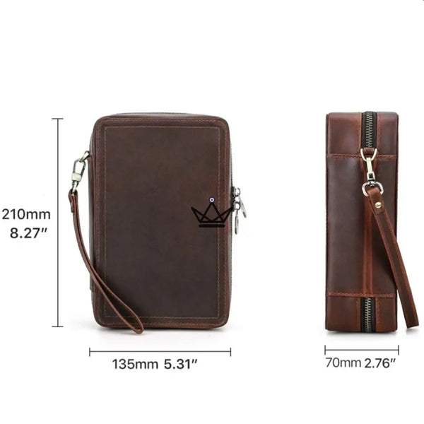 Étui à cigares en cuir personnalisable - Voyageur Signature -  - etui cigare personnalisable - Cadeau, Noël, Anniversaire, Original, Fête des pères, fête des mères - Atelier Atypique