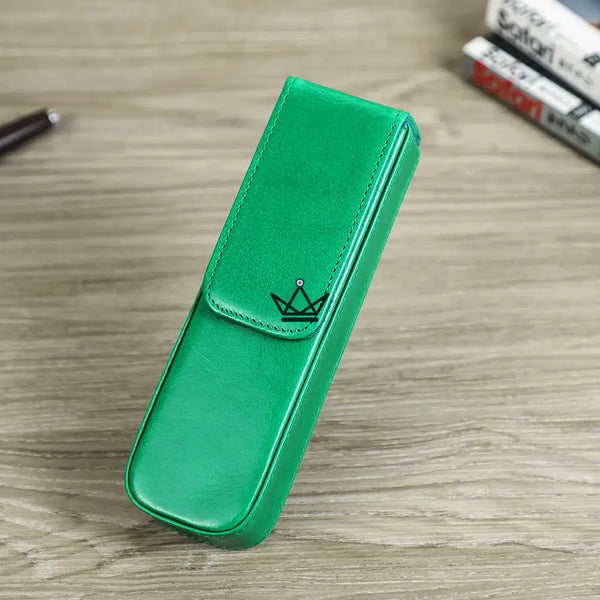 Etui en cuir de luxe pour stylo plume - Magnus (personnalisable) -  - etui stylo personnalisable - Cadeau, Noël, Anniversaire, Original, Fête des pères, fête des mères - Atelier Atypique