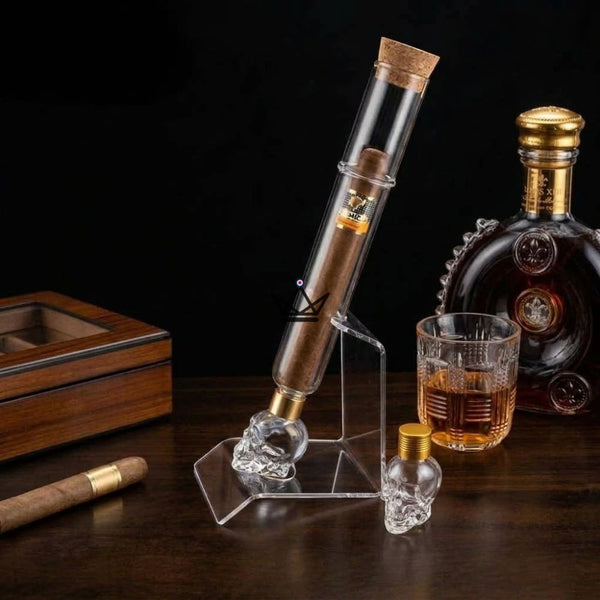 Infuseur à cigare en verre, réservoir crâne et support — INFUSIO SKULL – 3/8