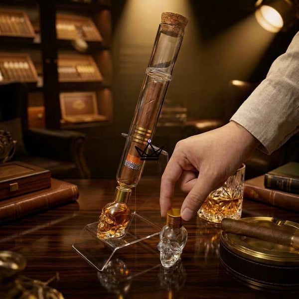 Infuseur à cigare en verre, réservoir crâne et support — INFUSIO SKULL – 5/8