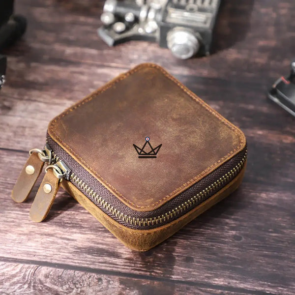 Boîte à Bijoux en Cuir personnalisable – Voyager Nova - [] - boite bijoux personnalisable - Cadeau, Noël, Anniversaire, Original, Fête des pères, fête des mères - Atelier Atypique