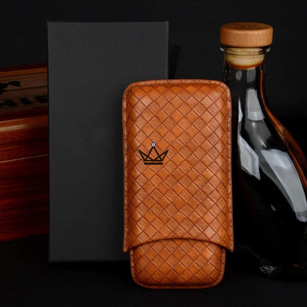 Etui à cigare de voyage cuir COHIBA - GRID -  - Etui à cigare - Cadeau, Noël, Anniversaire, Original - Atelier Atypique