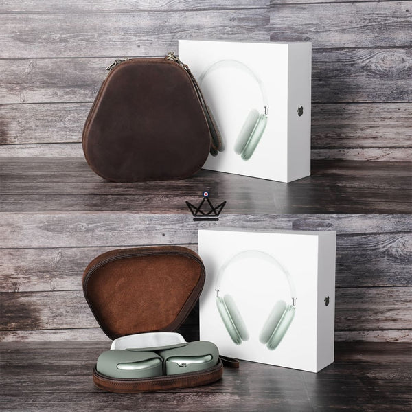 Etui de protection en cuir Apple Airpods Max - LeatherPods Max (personnalisable) -  - Etui airpods max personnalisable - Cadeau, Noël, Anniversaire, Original - Atelier Atypique