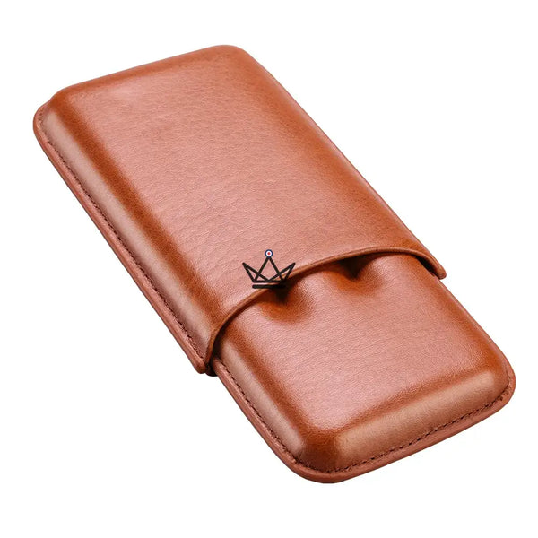 Etui 3 cigares en cuir avec coupe-cigare - Silver Cortez -  - etui cigare - Cadeau, Noël, Anniversaire, Original - Atelier Atypique