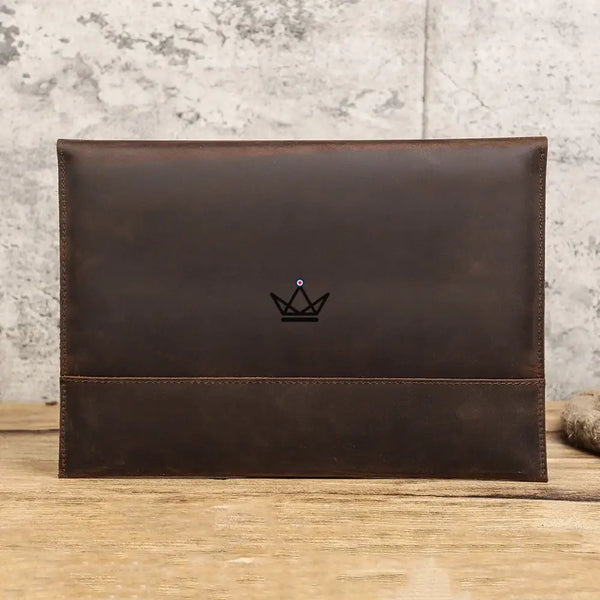 Housse Macbook en Cuir Personnalisable 13"-14" - Voyageur MISSIVE
