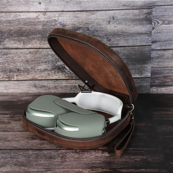 Etui de protection en cuir Apple Airpods Max - LeatherPods Max (personnalisable) -  - Etui airpods max personnalisable - Cadeau, Noël, Anniversaire, Original - Atelier Atypique