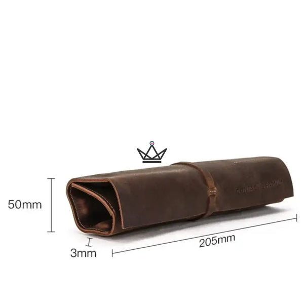 Étui en cuir pour stylos et crayons - Voyageur Roll (personnalisable) -  - etui stylo personnalisable - Cadeau, Noël, Anniversaire, Original, Fête des pères, fête des mères - Atelier Atypique