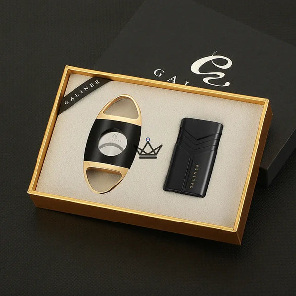 Coffret Briquet et Coupe-Cigare - INFERNO - [] - coffret cigare - Cadeau, Noël, Anniversaire, Original, Fête des pères, fête des mères - Atelier Atypique