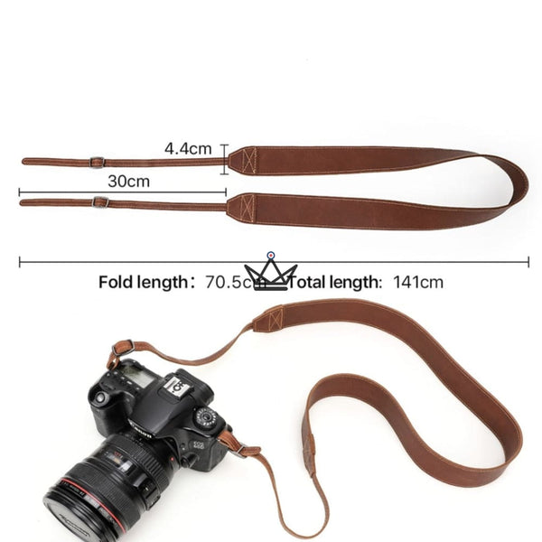 Sangle en Cuir pour Appareil Photo Personnalisable - Voyageur Nomade -  - sangle personnalisable - Cadeau, Noël, Anniversaire, Original - Atelier Atypique