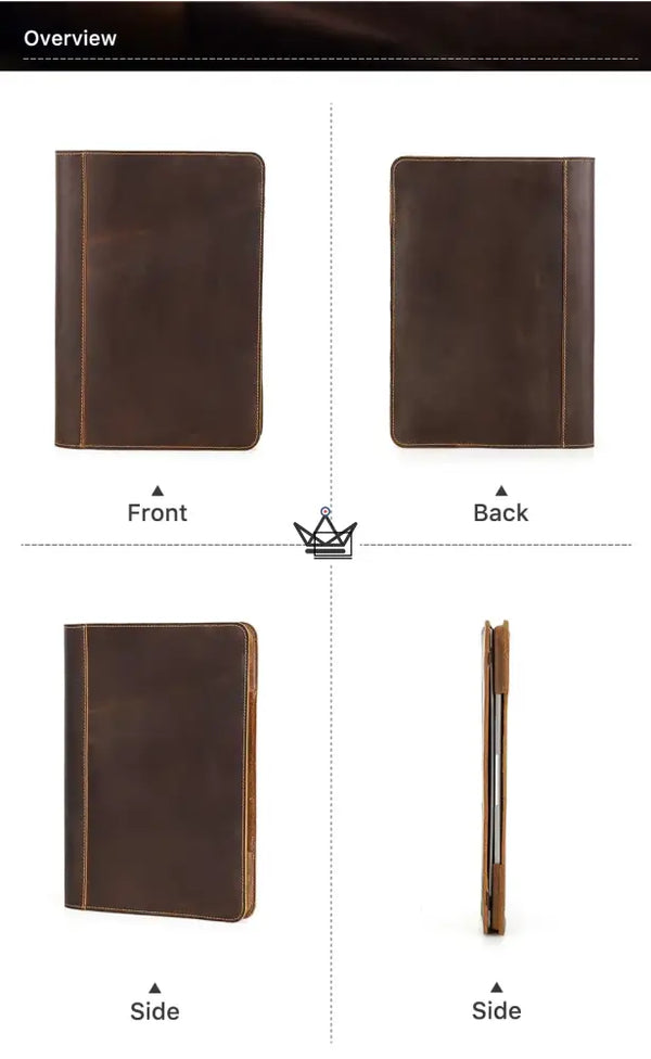 Housse Macbook en Cuir Personnalisable 13" - Voyageur RELIURE