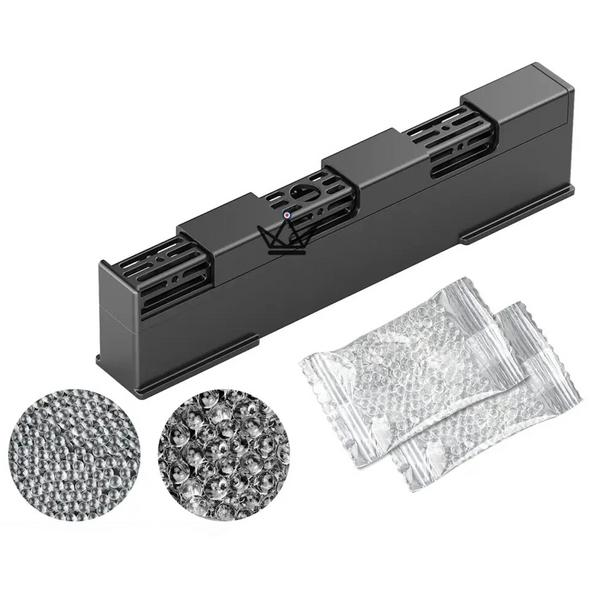 Humidificateur à Gel LINEAR CRYSTAL — Grille Réglable, Recharge Eau Distillée | Lot de 2