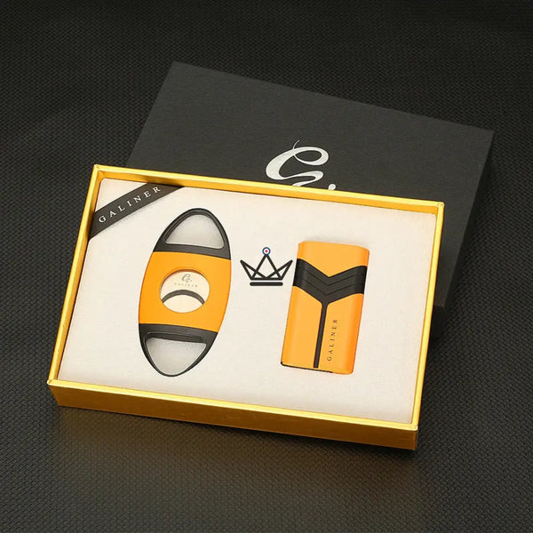Coffret Briquet et Coupe-Cigare - INFERNO - [] - coffret cigare - Cadeau, Noël, Anniversaire, Original, Fête des pères, fête des mères - Atelier Atypique