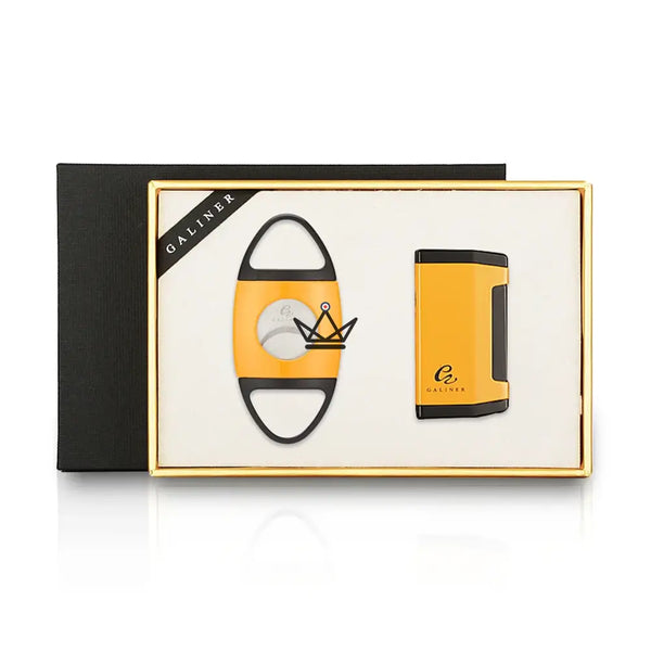 Coffret Briquet et Coupe-Cigare - GOLDYR - [] - coffret cigare - Cadeau, Noël, Anniversaire, Original, Fête des pères, fête des mères - Atelier Atypique