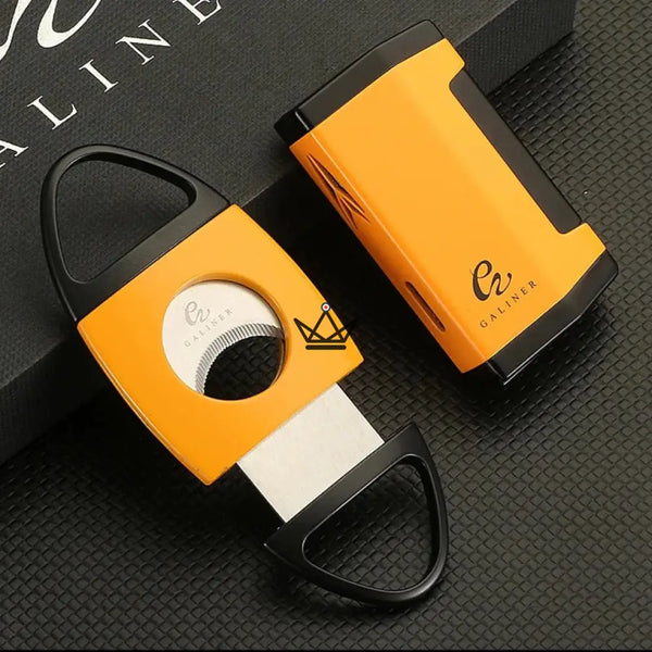 Coffret Briquet et Coupe-Cigare - GOLDYR - [] - coffret cigare - Cadeau, Noël, Anniversaire, Original, Fête des pères, fête des mères - Atelier Atypique
