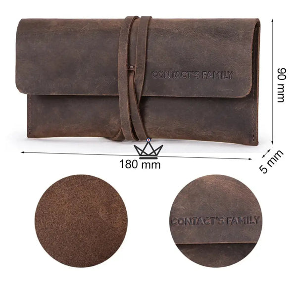Étui personnalisable en cuir pour stylos et crayons – Voyageur Spool - [] - trousse personnalisable - Cadeau, Noël, Anniversaire, Original, Fête des pères, fête des mères - Atelier Atypique