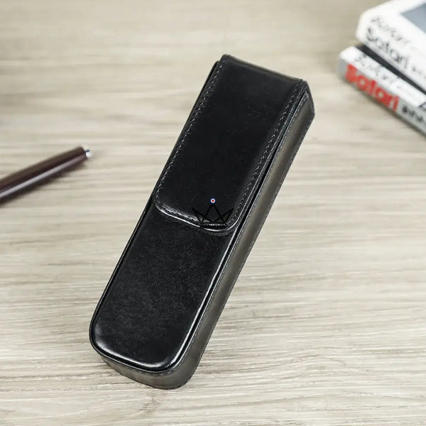 Etui en cuir de luxe pour stylo plume - Magnus (personnalisable) -  - etui stylo personnalisable - Cadeau, Noël, Anniversaire, Original, Fête des pères, fête des mères - Atelier Atypique