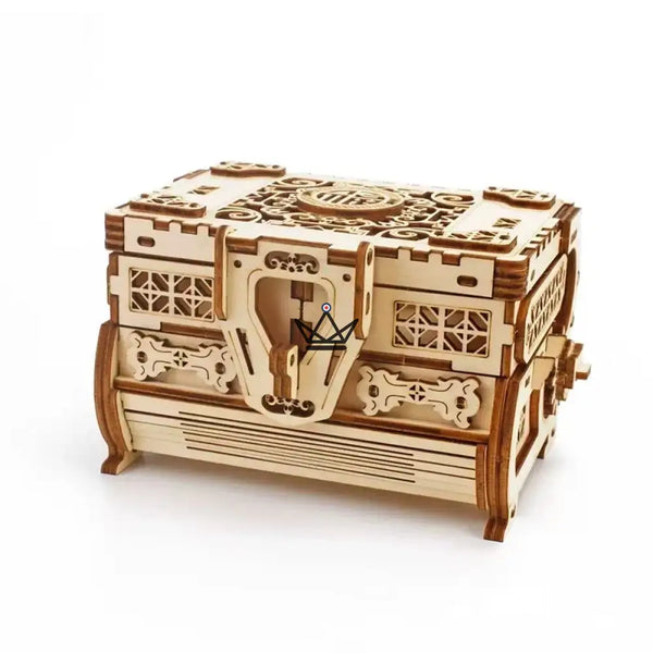 Puzzle 3D bois coffre à trésor à secret sur pieds - ARCANE