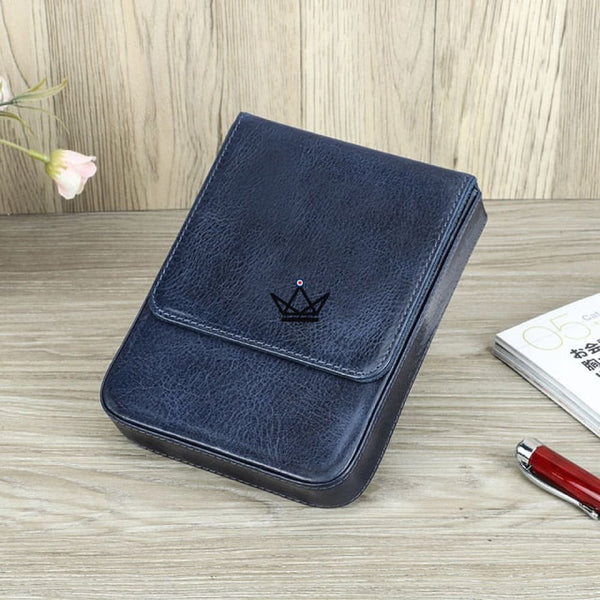 Etui en cuir de luxe pour stylo plume - Magnus (personnalisable) -  - etui stylo personnalisable - Cadeau, Noël, Anniversaire, Original - Atelier Atypique