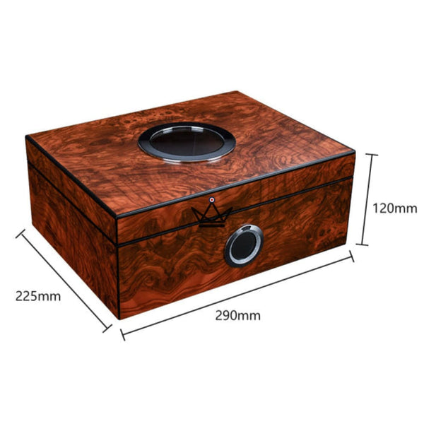 Cave à cigares de luxe avec hublot – Hublot Prestige 50 cigares - [] - cave a cigare - Cadeau, Noël, Anniversaire, Original, Fête des pères, fête des mères - Atelier Atypique