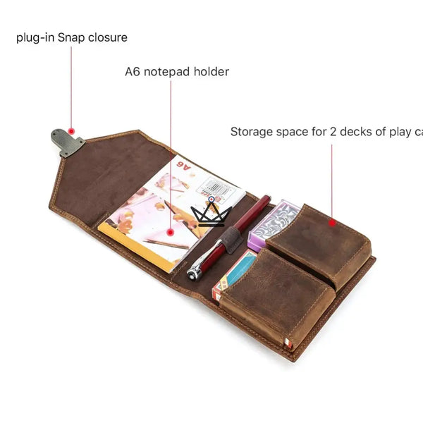 Étui à cartes à jouer cuir véritable personnalisable — VOYAGEUR Cards