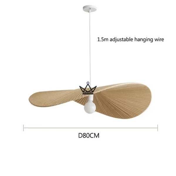 Suspension Verti Wabi — lustre design 60 & 80 cm | Blanc,  Beige, Lin