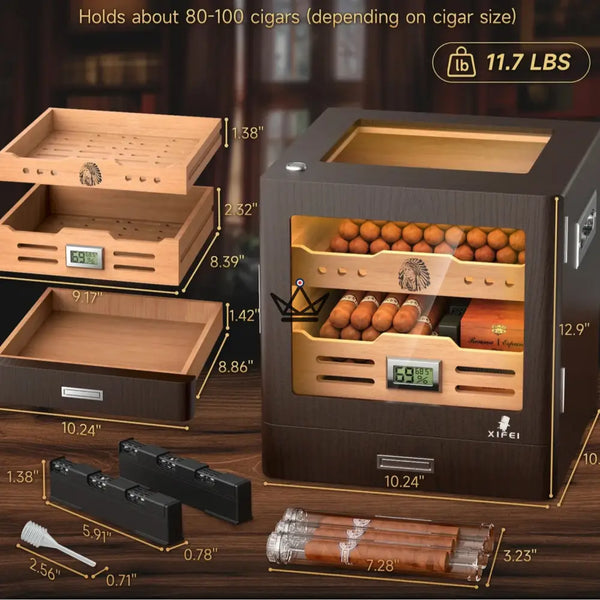 Deluxe Zigarrenhumidor aus Zedernholz – Apache Spirit