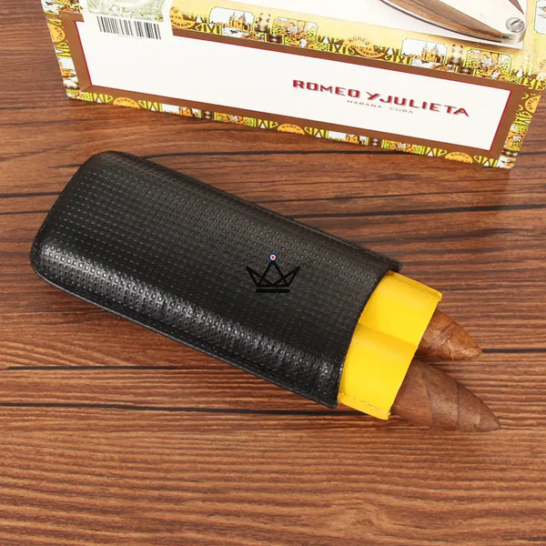 Etui à cigare de voyage en cuir - DUALGRID -  -  - Cadeau, Noël, Anniversaire, Original, Fête des pères, fête des mères - Atelier Atypique