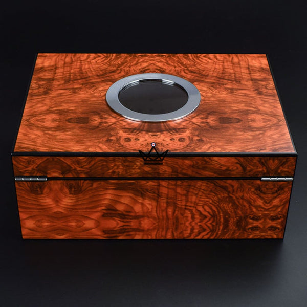Cave à cigares de luxe avec hublot – Hublot Prestige 50 cigares - [] - cave a cigare - Cadeau, Noël, Anniversaire, Original, Fête des pères, fête des mères - Atelier Atypique