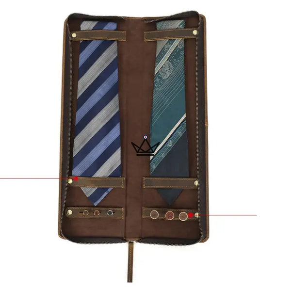 Etui à cravates en cuir personnalisable - Voyageur Windsor - [] - etui cravate personnalisable - Cadeau, Noël, Anniversaire, Original, Fête des pères, fête des mères - Atelier Atypique