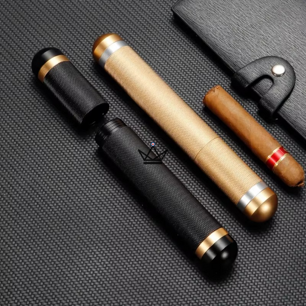 Tube à cigare - Aurora Zamak - [] - etui cigare - Cadeau, Noël, Anniversaire, Original, Fête des pères, fête des mères - Atelier Atypique