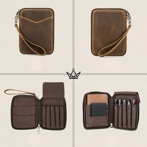 Organiseur de Poche en Cuir - Stylos & carnets personnalisable -  VOYAGEUR Plume