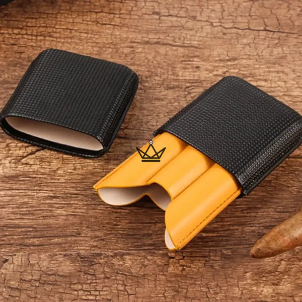 Etui à cigare de voyage en cuir - DUALGRID -  -  - Cadeau, Noël, Anniversaire, Original, Fête des pères, fête des mères - Atelier Atypique