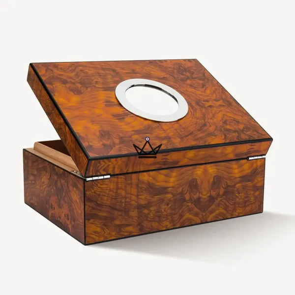 Cave à cigares de luxe avec hublot – Hublot Prestige 50 cigares - [] - cave a cigare - Cadeau, Noël, Anniversaire, Original, Fête des pères, fête des mères - Atelier Atypique