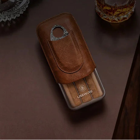 Cave à cigares de luxe en cèdre espagnol – Crown Prestige - [] - cave cigare - Cadeau, Noël, Anniversaire, Original, Fête des pères, fête des mères - Atelier Atypique