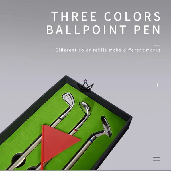 Coffret stylos clubs de golf, cadeau golfeur bureau - BIRDIE