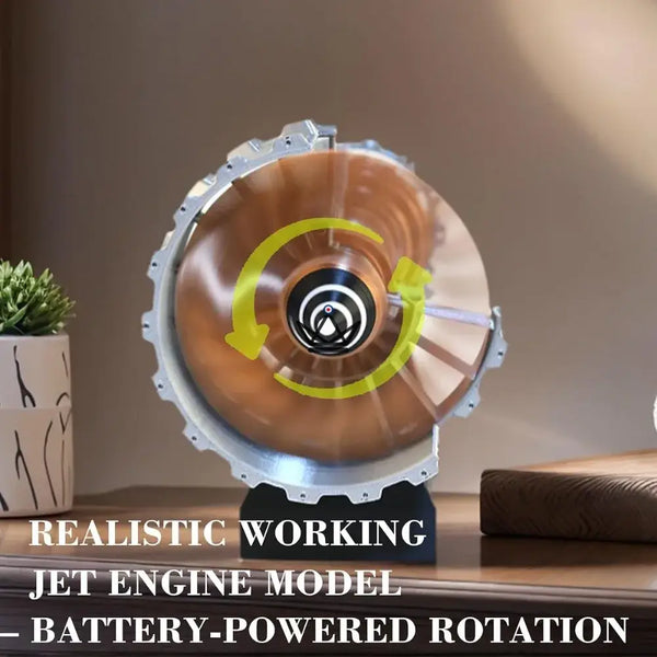 Maquette réacteur d'avion turbofan en coupe, kit 3D - AEROS