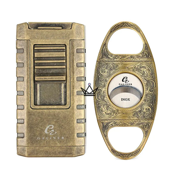 Pack Prestige Briquet et Coupe-Cigare - Héritage Edition -  - Briquet - Cadeau, Noël, Anniversaire, Original, Fête des pères, fête des mères - Atelier Atypique