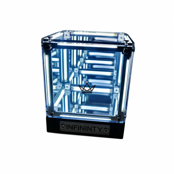 Lampe hypercube LED effet miroir infini rechargeable - QUANTA