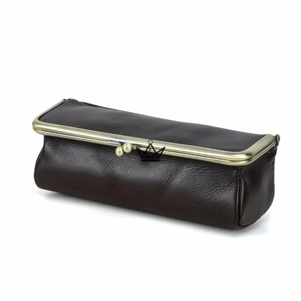 Trousse en Cuir Personnalisable Fermoir Vintage - Voyageur SCRIPT