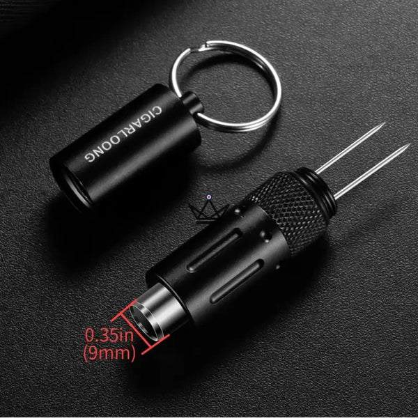 Poinçon à Cigares 2-en-1 CAPONE — Acier Inox, 6 Couleurs | Écrin Cadeau