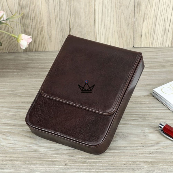 Etui en cuir de luxe pour stylo plume - Magnus (personnalisable) -  - etui stylo personnalisable - Cadeau, Noël, Anniversaire, Original - Atelier Atypique