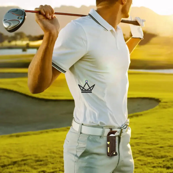 Étui à balle de golf en cuir personnalisable – Voyageur Tee Golf - [] - sac golf personnalisable - Cadeau, Noël, Anniversaire, Original, Fête des pères, fête des mères - Atelier Atypique