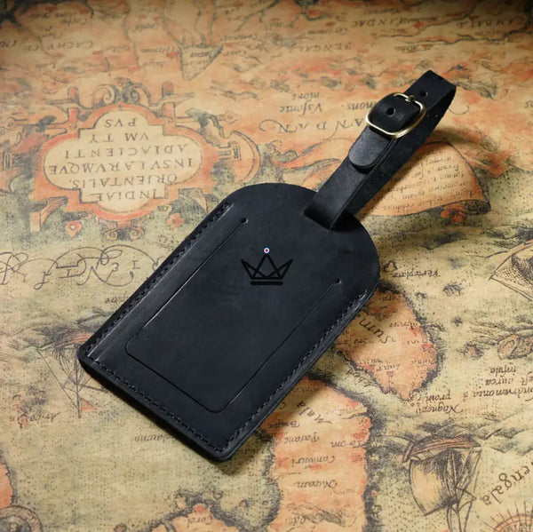 Étiquette à Bagage personnalisable en Cuir – Voyageur Tag