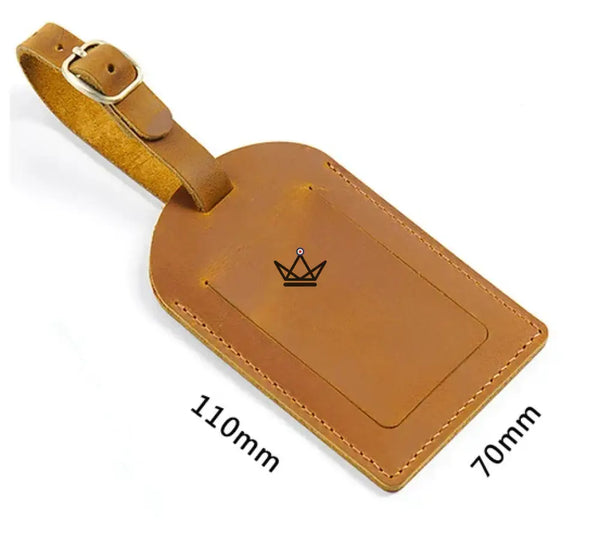 Étiquette à Bagage personnalisable en Cuir – Voyageur Tag