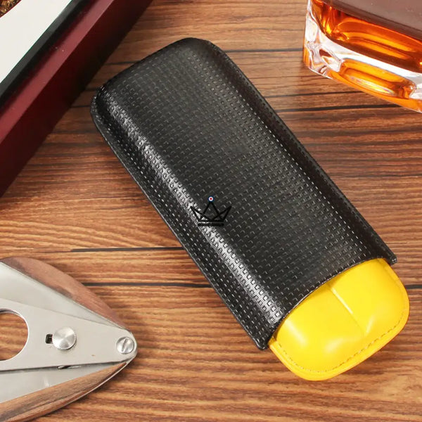 Etui à cigare de voyage en cuir - DUALGRID -  -  - Cadeau, Noël, Anniversaire, Original, Fête des pères, fête des mères - Atelier Atypique