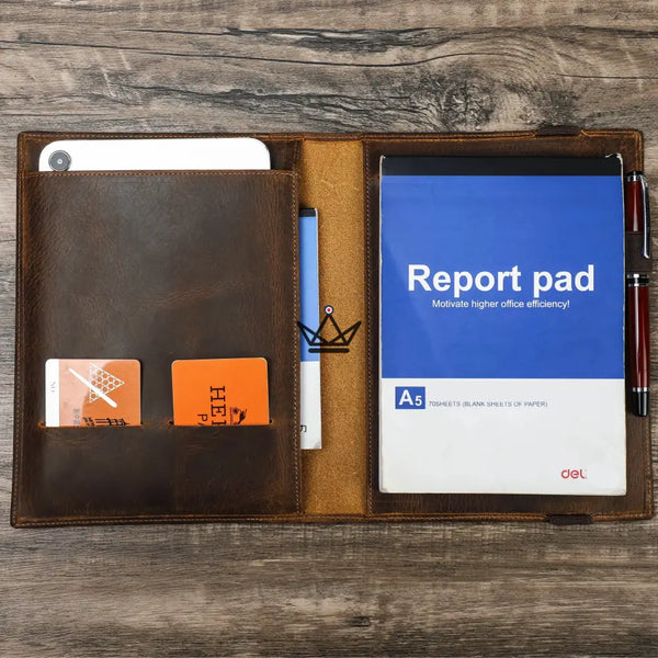 Porte-documents en cuir personnalisable - Tablette & carnet A5 / B5 - VOYAGEUR Folio