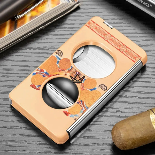Coupe-Cigare Elite Slice — 3 Coupes en 1 (Droite, V, Poinçon), Acier Inoxydable & Résine Premium, 6 Finitions, Coffret Cadeau Inclus
